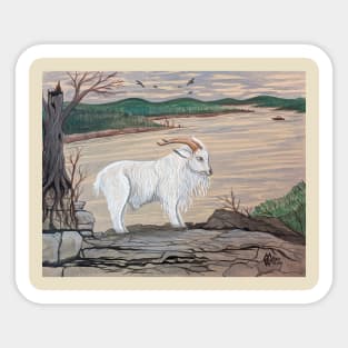 The legend of Crisco the Table Rock Lake goat Sticker